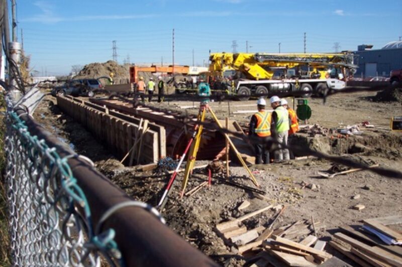 Construction is underway at OK Tire's new Etobicoke, Ont. facility, which boasts both traditional tire and quick lube services. The LEED-approved facility is slated for completion in March.