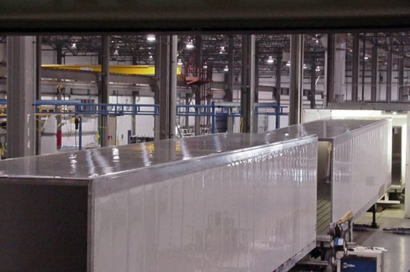 Refrigerated trailers are assembled at Utility's Clearfield, Utah plant.