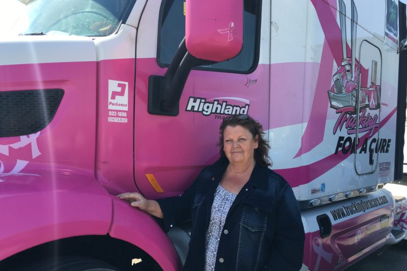 Joanne Millen-Mackenzie in fromt of her truck