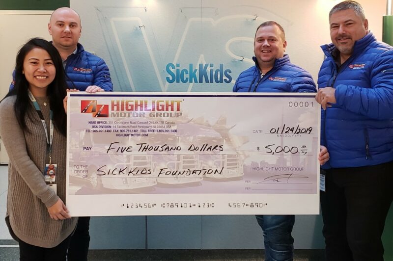 Highlight Motor Group donates to SickKids article image