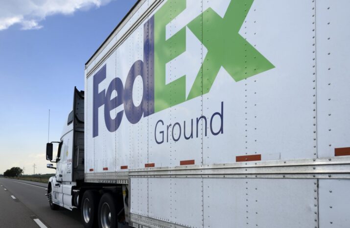 A FedEx Ground truck