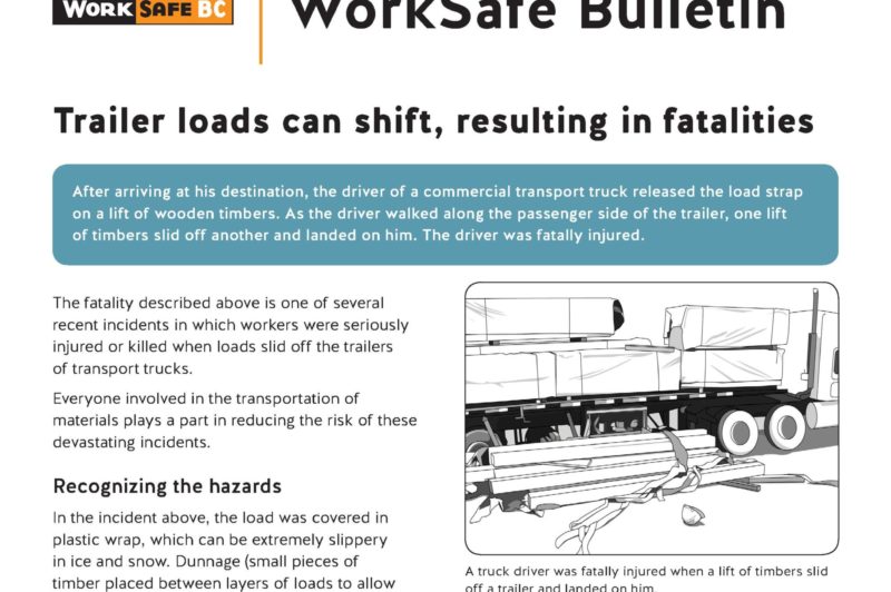 WorkSafe BC highlights dangers of shifting loads article image