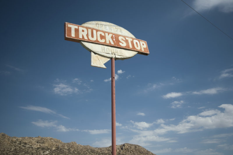 Truck Stop Sign