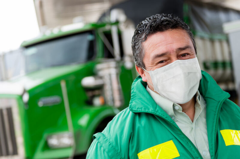 Truck driver face mask