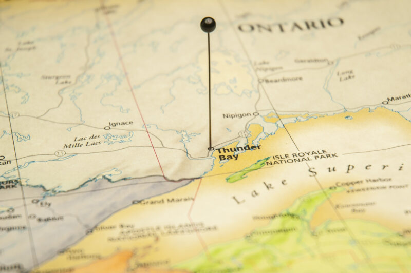 Thunder Bay Ontario map