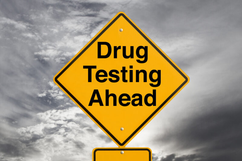 drug testing sign