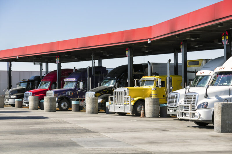 trucks refueling
