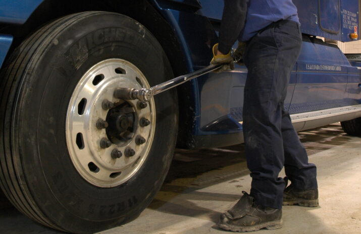 torquing a truck wheel
