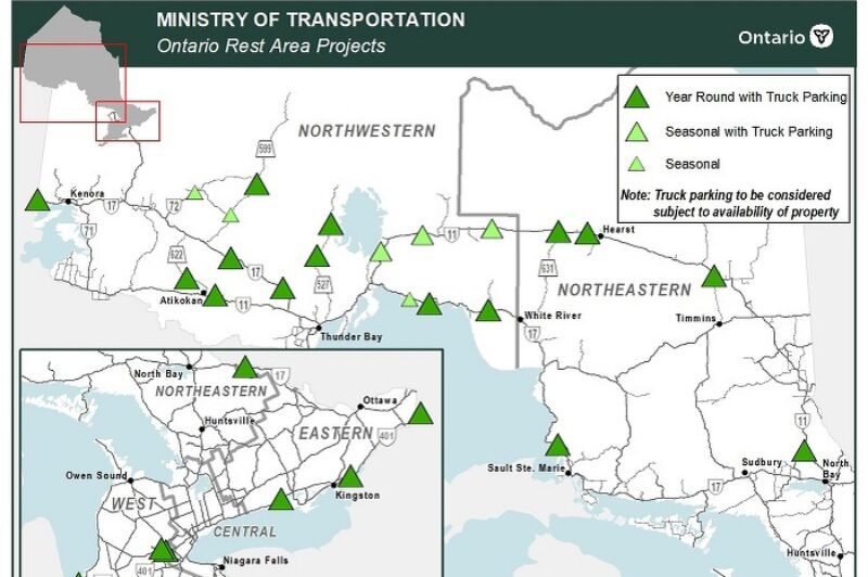 Ontario invests in added truck parking article image
