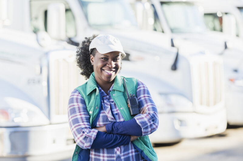 female truck driver