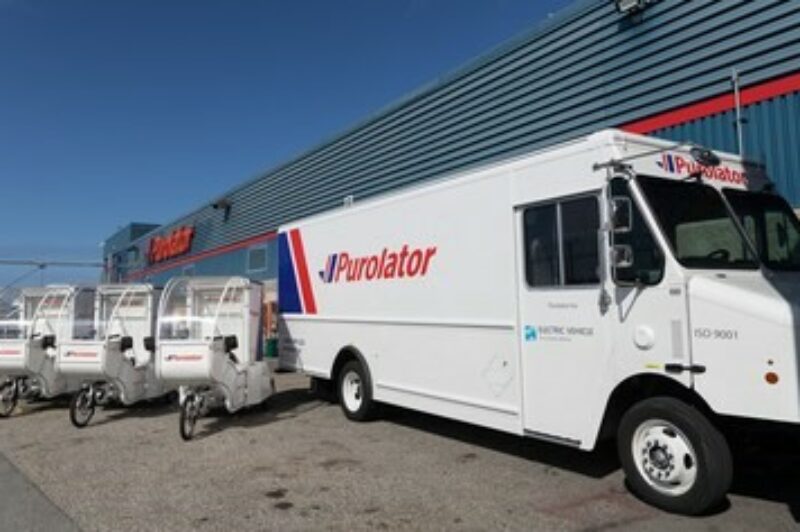 electric purolator trucks