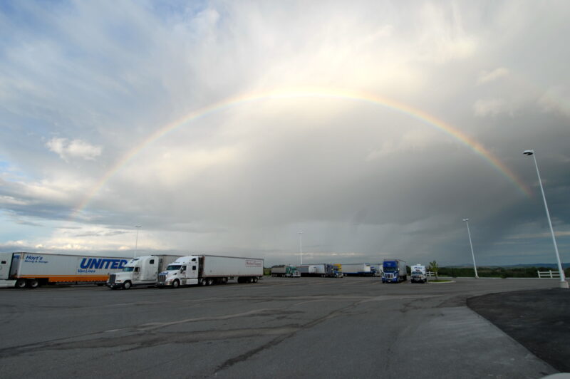 Truck parking spaces