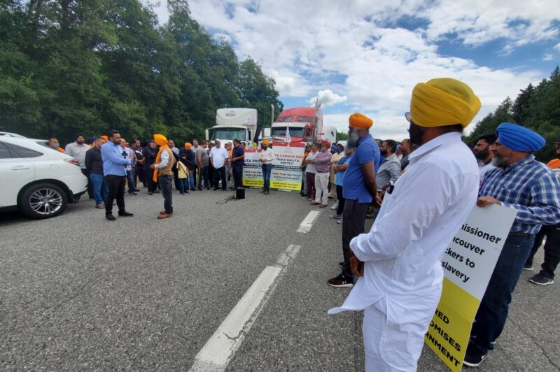 Vancouver port truck rally