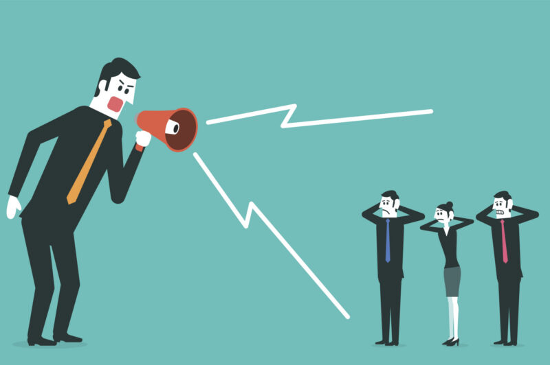 Big boss and little employee