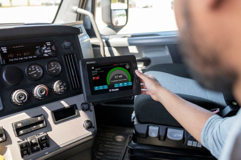Trimble ELD in cab