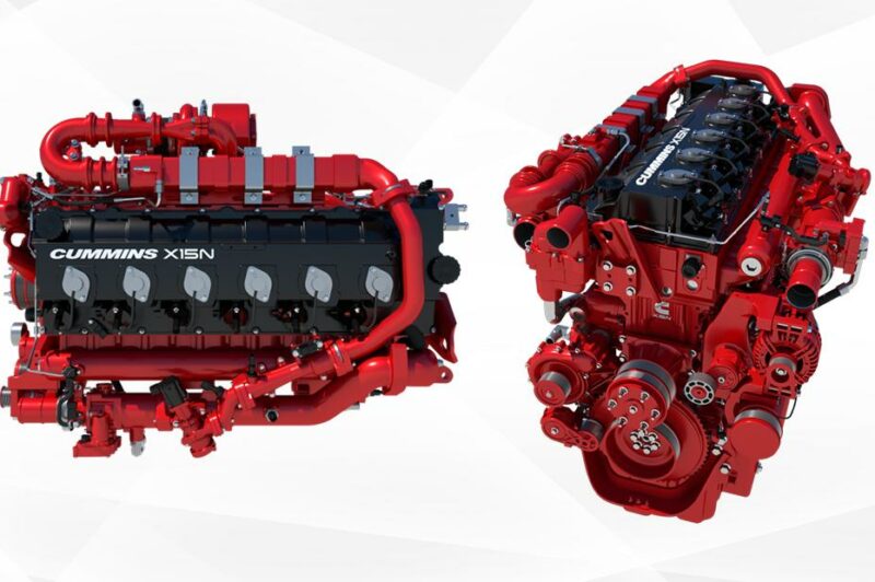 Showing Cummins X15N natural gas engines
