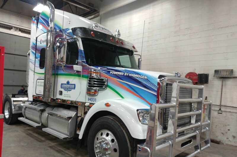 Showing a Lodgewood Hydra hydrogen truck
