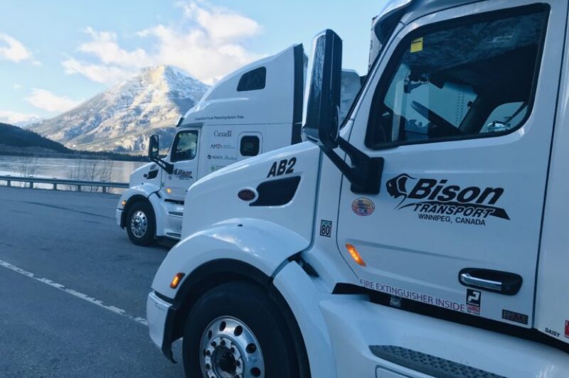 Alberta platooning trucks