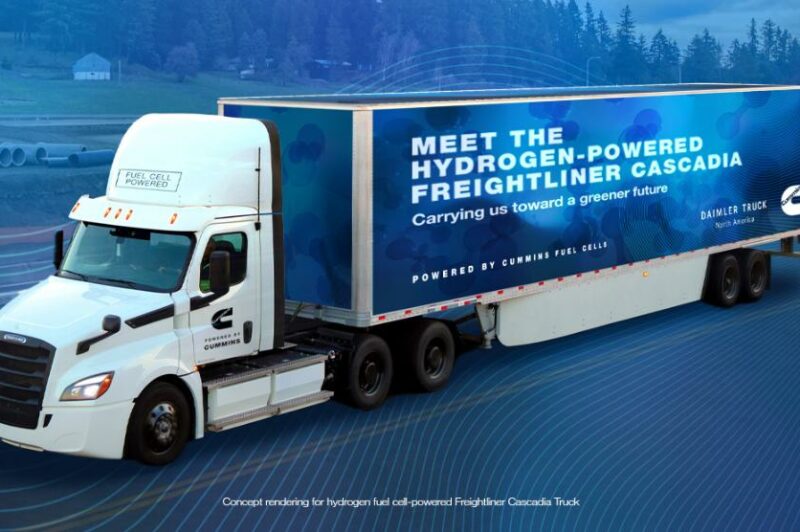 Freightliner to build trucks with Cummins’ hydrogen fuel cell powertrain article image