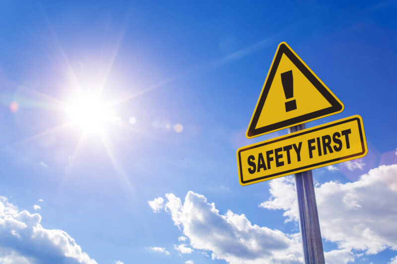 safety first sign