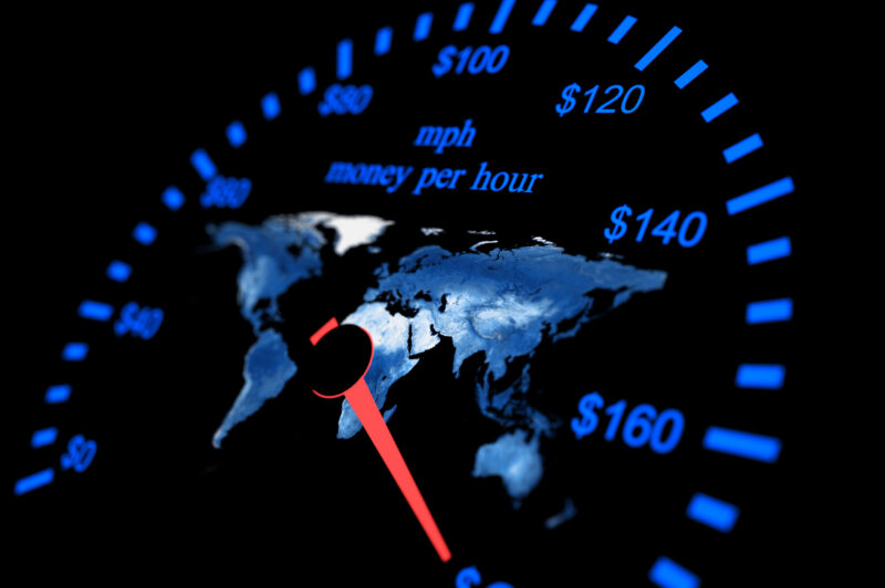 hourly pay on speedometer