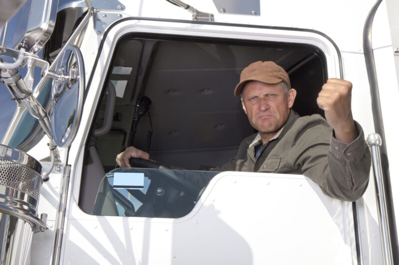 Road rage truck driver