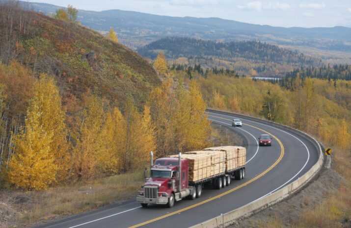 Truck on a B.C. highway