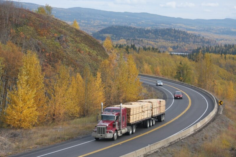 Truck on a B.C. highway