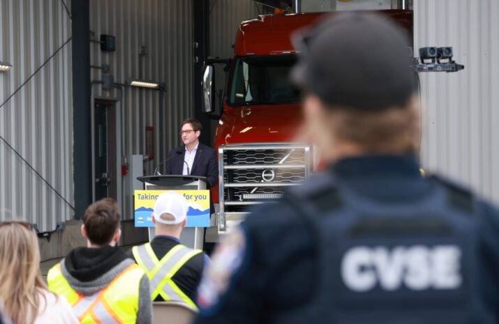 Opening of new truck inspection station
