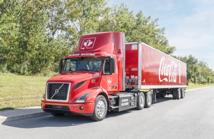 Picture of an electric Volvo truck