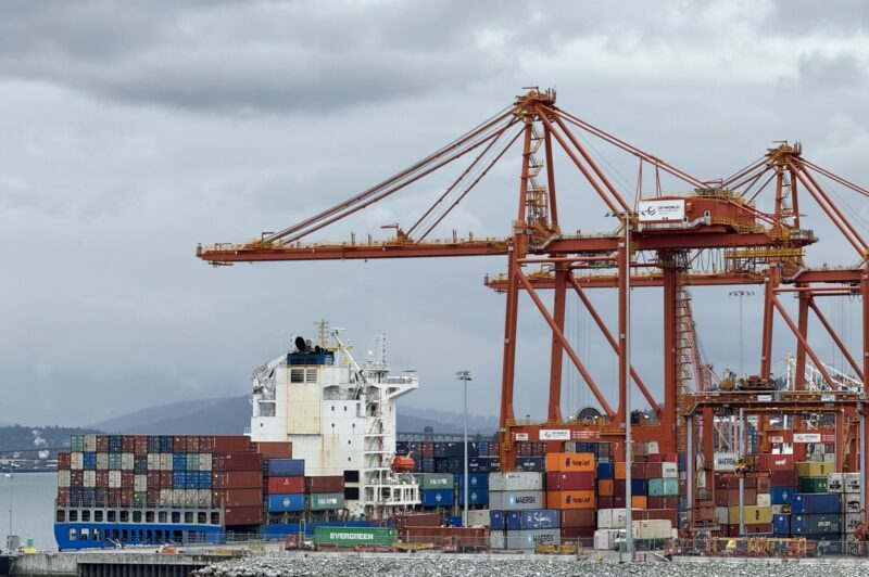 A picture shows a Vancouver port
