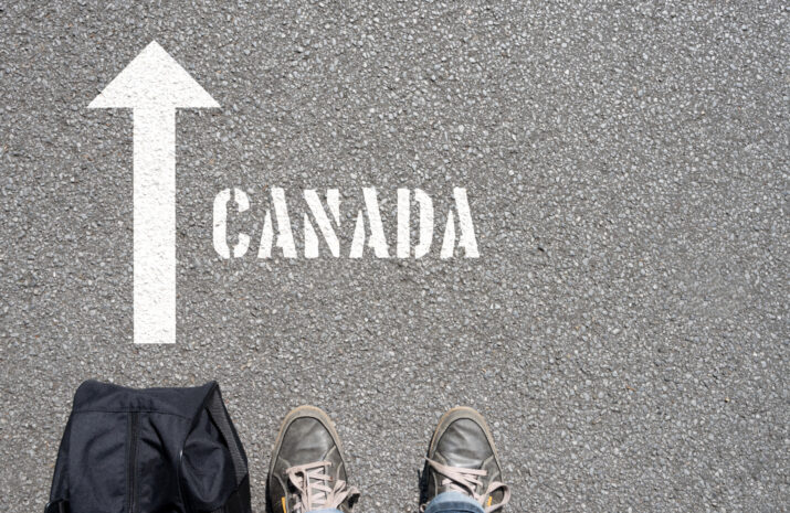 Picture of a man on his way to Canada