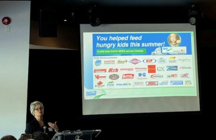 Betsy Sharples speaks at the T4C partnership appreciation lunchenon