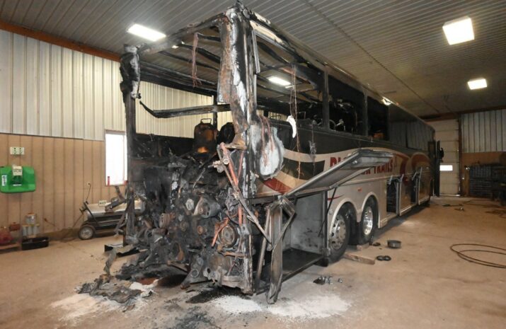 Picture of a damaged coach