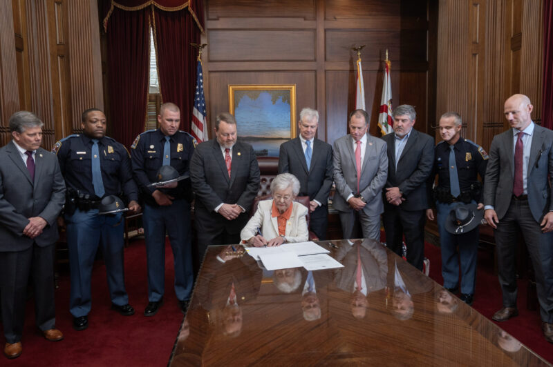 Alabama, Gov. Kay Ivey signs the law.